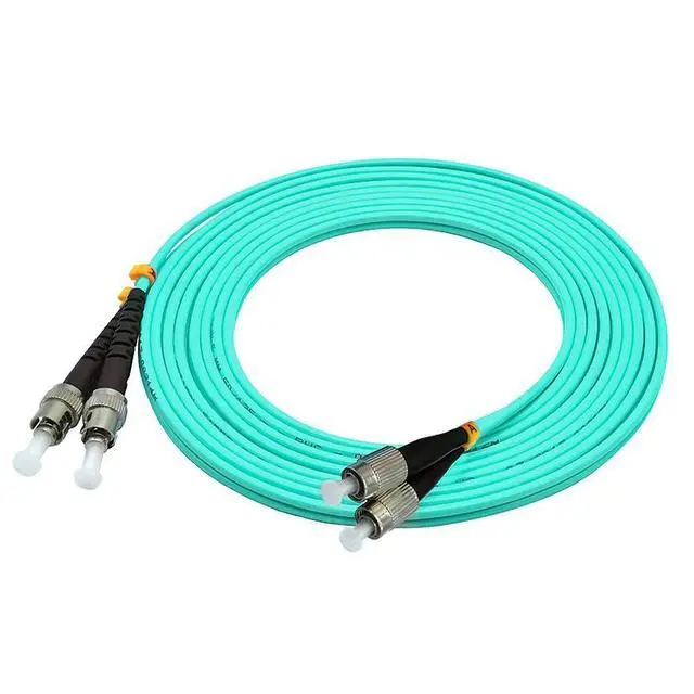 Alt view image 4 of 4 - 20Meters 65ft FC to ST Duplex 50/125 10G OM3 Multi-Mode Fiber Optic Cable Jumper Optical Patch Cord FC-ST