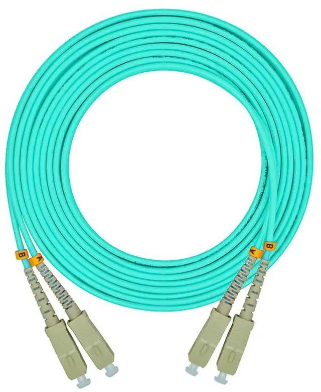 Main image of 30Meters 100ft Duplex 50/125 10G OM3 Multi-Mode Fiber Optic Cable Jumper Optical Patch Cord SC-SC