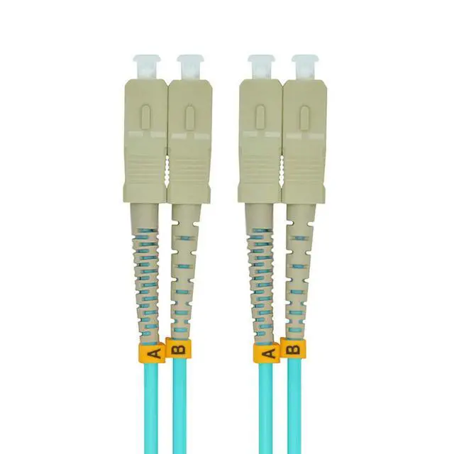Alt view image 2 of 4 - 30Meters 100ft Duplex 50/125 10G OM3 Multi-Mode Fiber Optic Cable Jumper Optical Patch Cord SC-SC