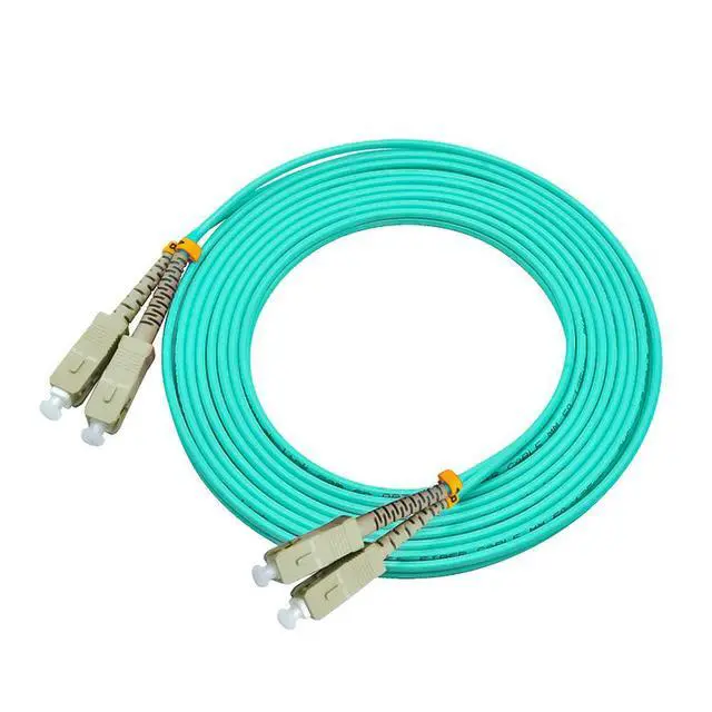 Alt view image 3 of 4 - 30Meters 100ft Duplex 50/125 10G OM3 Multi-Mode Fiber Optic Cable Jumper Optical Patch Cord SC-SC