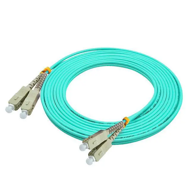 Alt view image 4 of 4 - 30Meters 100ft Duplex 50/125 10G OM3 Multi-Mode Fiber Optic Cable Jumper Optical Patch Cord SC-SC