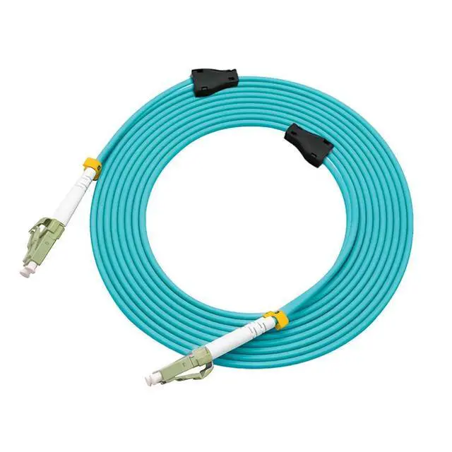 Alt view image 5 of 5 - 10 Meters 33ft LC to LC Duplex 50/125 10G OM3 Multi-Mode Fiber Optic Cable Jumper Optical Patch Cord LC-LC