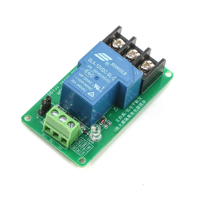 Alt view image 2 of 5 - 2pcs 12V 30A One Channel Relay Module Optocoupler Isolation High and Low Trigger