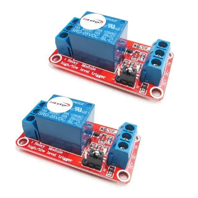 Alt view image 7 of 7 - 2pcs 5V One Channel Relay Module Relay Switch with OPTO Isolation High Low Level Trigger