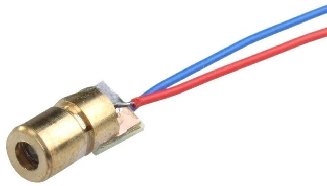 Alt view image 4 of 5 - 10pcs 5V 650nm 5mW Red Dot Laser Head Red Laser Diode Laser Tube with Leads Head