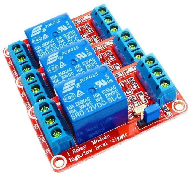 Main image of 12V 1 Channel Relay Module with Optocoupler Isolation Support High or Low Level Trigger (Pack of 3)