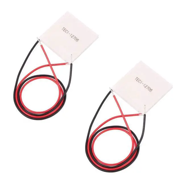 Alt view image 7 of 7 - 2pcs TEC1-12706 Semiconductor Refrigeration Tablets TEC1-12706 12V 6A Heatsink Thermoelectric Cooler Cooling Peltier Plate Module 40x40MM