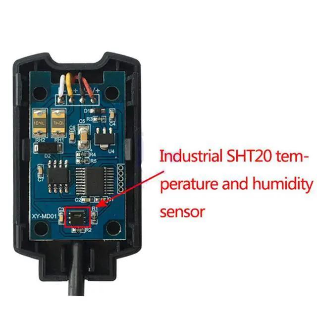 Alt view image 5 of 7 - RS485 SHT20 Temperature Humidity Sensor Module High Precision Temperature Humidity Monitor Transmitter Sensor Probe Compatible to Modbus with 1M Lead