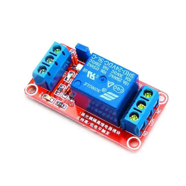 Alt view image 7 of 7 - 2pcs DC 24V 1 Channel Relay Module with OPTO Isolation Support High or Low Level Trigger