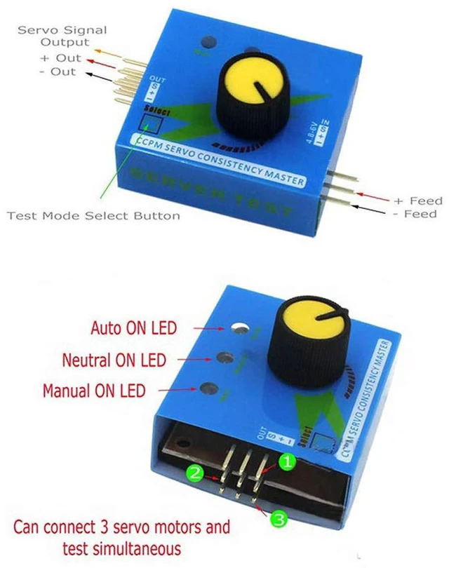 Alt view image 4 of 4 - 3pcs RC Servo Tester 3CH Digital Multi ECS Consistency Speed Controller Checker