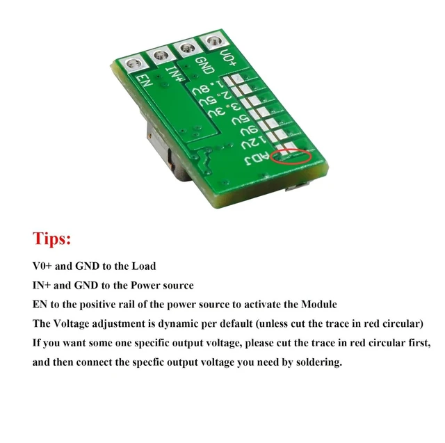 Alt view image 5 of 6 - 10pcs Mini DC-DC 12-24V to 5V 3A Step Down Buck Power Module Fixed Voltage Outpu