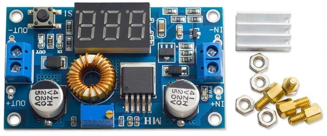 Alt view image 2 of 5 - 5A 75W DC-DC Step Down Power Module XL4015 Adjustable with LED Voltmeter Free Pi