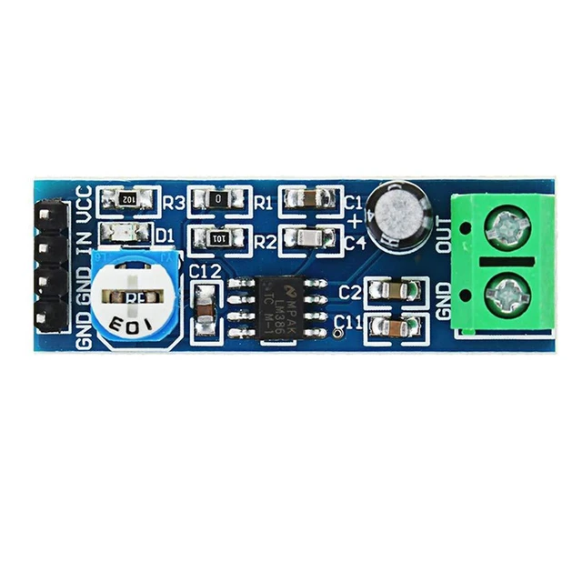 Alt view image 2 of 6 - 5pcs LM386 Mono Audio Amplifier Module 200 Times AMP Solo 5V-12V 10K Adjustable