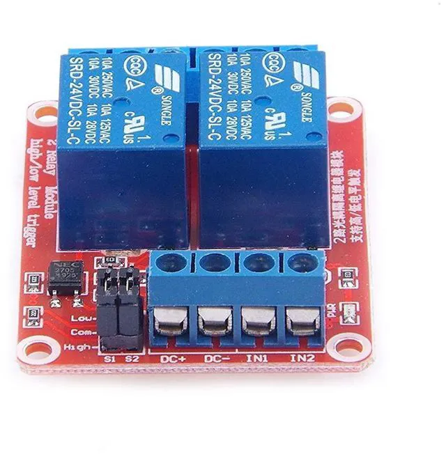 Alt view image 4 of 6 - 2pcs DC 24V 2 Channel Relay Module with Isolated Optocoupler High and Low Level
