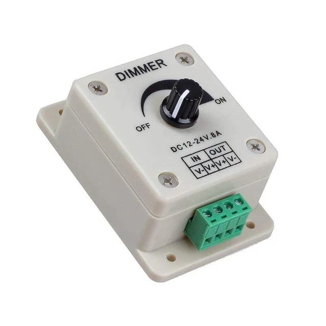 Alt view image 2 of 4 - 3pcs DC12-24V 8Amp 0%-100% PWM Dimming Controller for LED Lights, Ribbon Lights,
