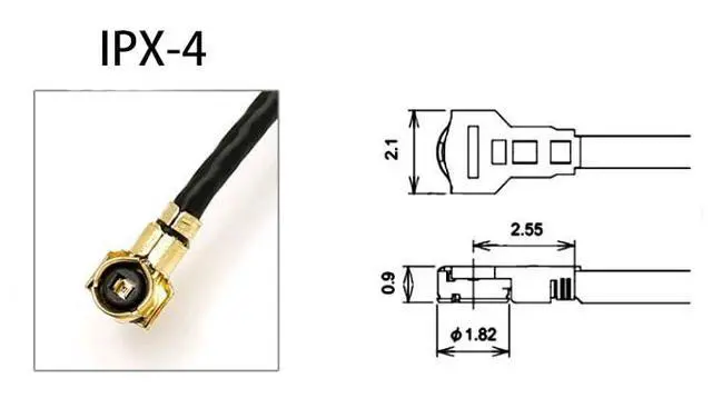 Alt view image 3 of 7 - 2pcs 2.4G WiFi Antenna SMA to U.FL-4 2.4GHz 3dBi Antenna U.fl-4 to RP SMA Male for ZigBee Router 90 Degrees Right Angle Folded Lead 15CM