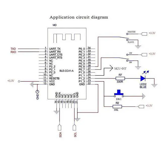 Alt view image 3 of 7 - 2pcs CC2540 CC2541 AT-09 Serial Wireless Module BLE 4.0 Bluetooth Module Compatible HM-10