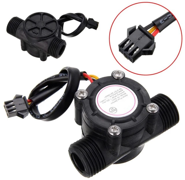 Alt view image 2 of 6 - G1/2" Water Flow Hall Sensor Switch 1-30L/min 1.75MPa Flow Meter Flowmeter Count