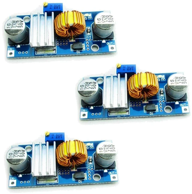 Main image of 3pcs XL4015 4-38V to 1.25-36V 5A DC Buck Converter Step Down Module 5A DC Adjust