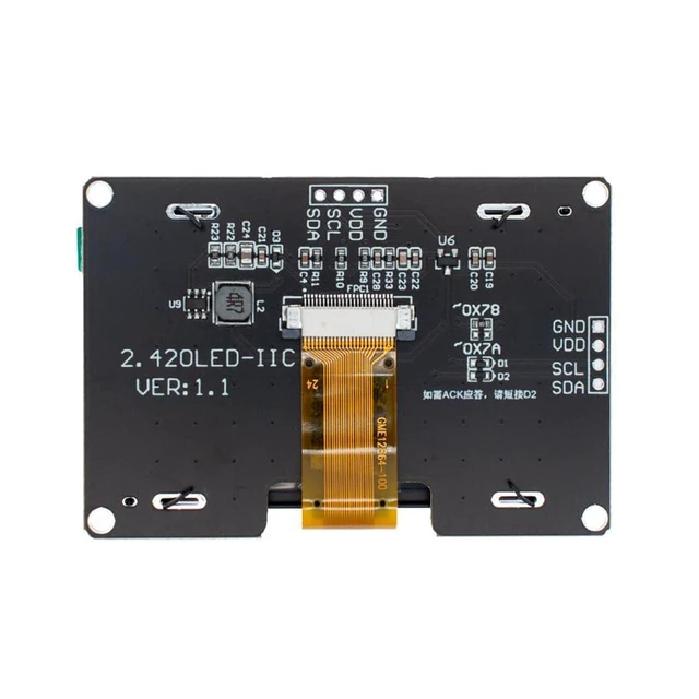 Alt view image 2 of 5 - 2.42" SSD1309 128x64 OLED Display Module 2.42 Inch OLED LCD Display Module IIC I