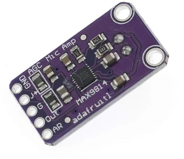 Alt view image 5 of 7 - 2pcs MAX9814 Microphone Amplifier Sensor Module AGC Amplifier Board Auto Gain Control VGA Low Noise Microphone Bias