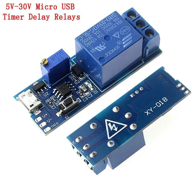 Alt view image 2 of 7 - 2pcs DC 5V Trigger Time Delay Switch Relay Module Adjustable Time Delay Control