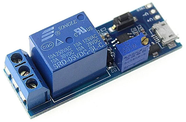 Alt view image 5 of 7 - 2pcs DC 5V Trigger Time Delay Switch Relay Module Adjustable Time Delay Control