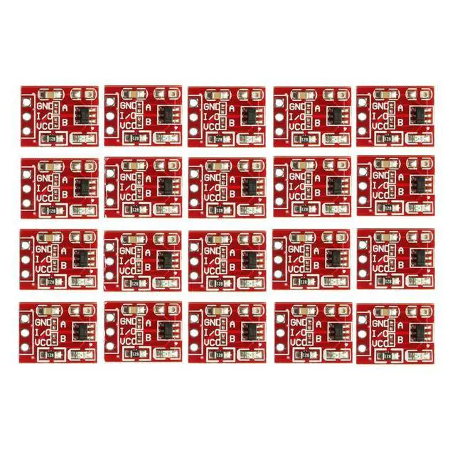 Alt view image 3 of 7 - 20pcs TTP223 Capacitive Switch Button Module Self-Lock Switch Button Module High Low Level Output