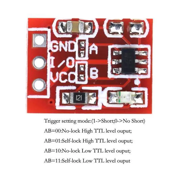 Alt view image 5 of 7 - 20pcs TTP223 Capacitive Switch Button Module Self-Lock Switch Button Module High Low Level Output