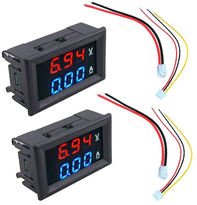 Main image of 2pcs 0.28" Digital Voltmeter Ammeter DC 100V 10A Amp Voltage Current Meter Teste