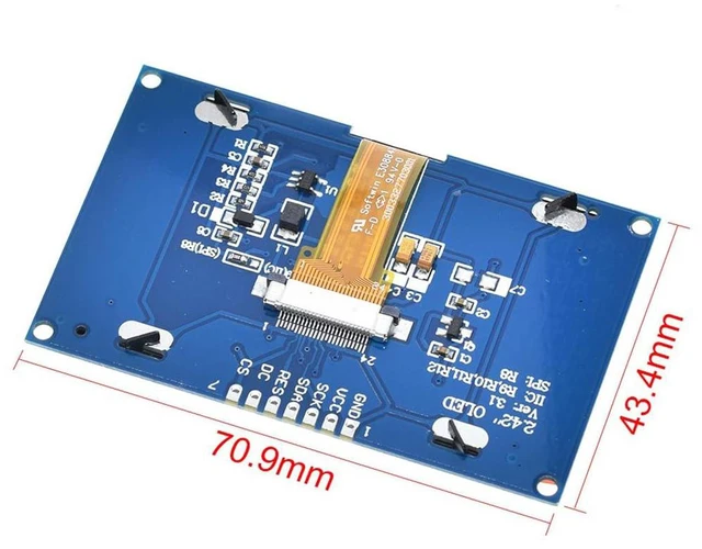 Alt view image 3 of 5 - 2.42" SSD1309 128x64 OLED Display Module 2.42 Inch OLED LCD Display Module IIC I