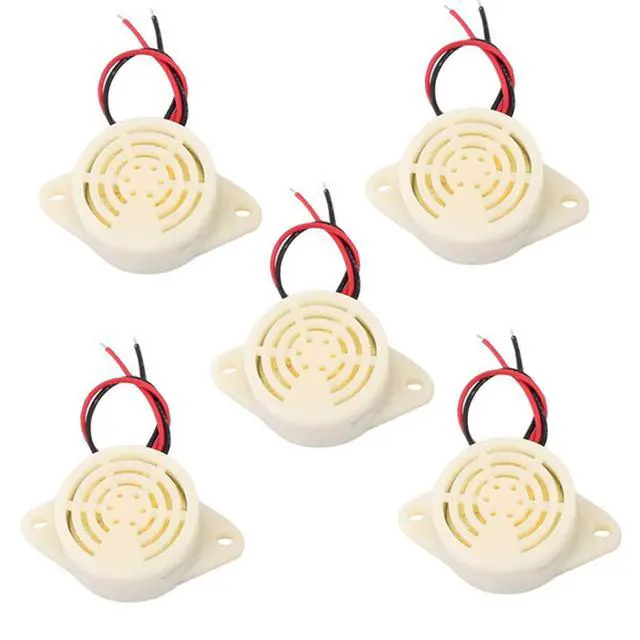 Alt view image 5 of 7 - 5pcs 95DB Alarm Buzzer SFM-27 High-Decibel 3-24V 12V Electronic Buzzer Beep Alarm Continuous Beep