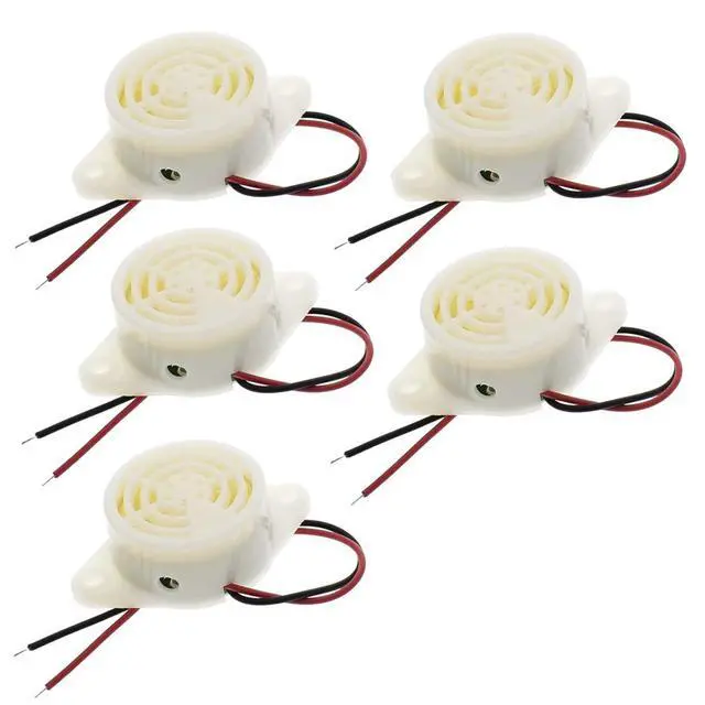 Alt view image 6 of 7 - 5pcs 95DB Alarm Buzzer SFM-27 High-Decibel 3-24V 12V Electronic Buzzer Beep Alarm Continuous Beep