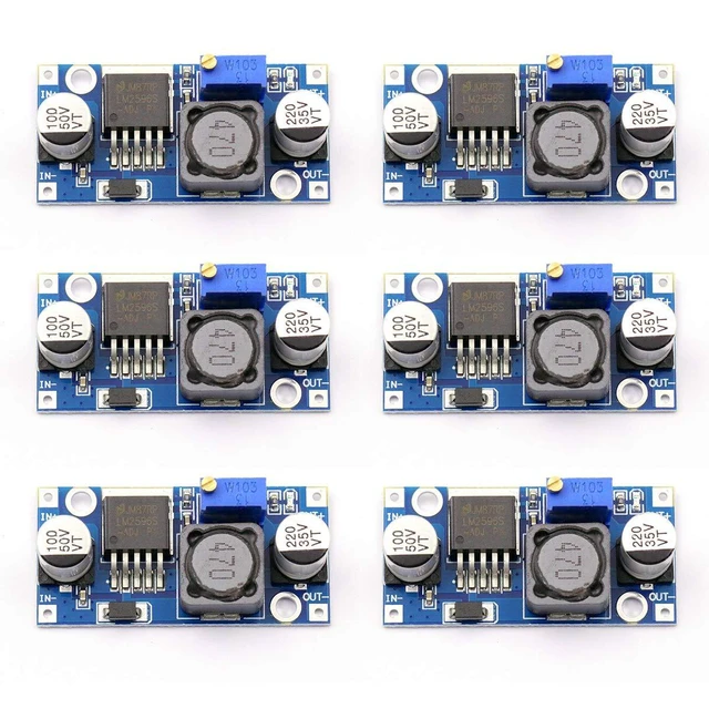 Alt view image 2 of 7 - 5pcs LM2596S-ADJ Power Module DC-DC Buck Regulator 3A Adjustable 5V/12V/24V