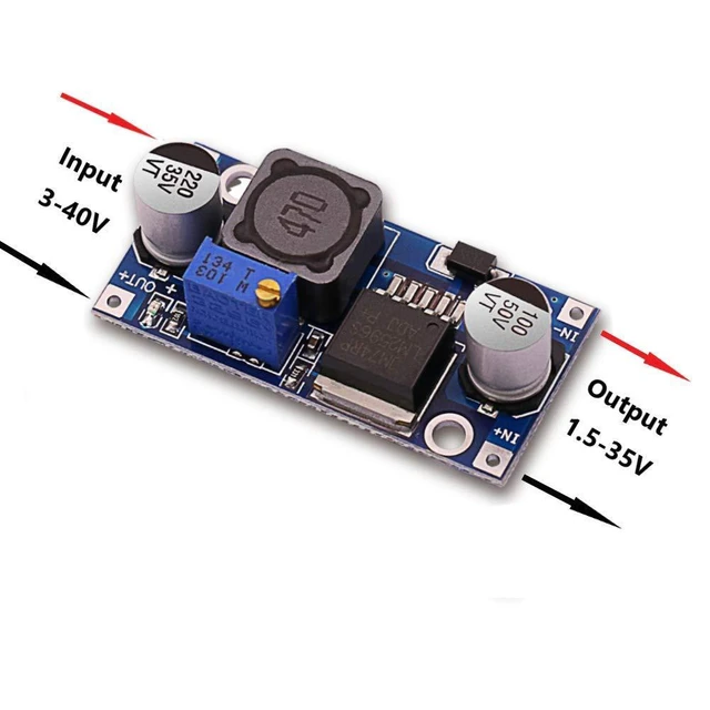 Alt view image 6 of 7 - 5pcs LM2596S-ADJ Power Module DC-DC Buck Regulator 3A Adjustable 5V/12V/24V
