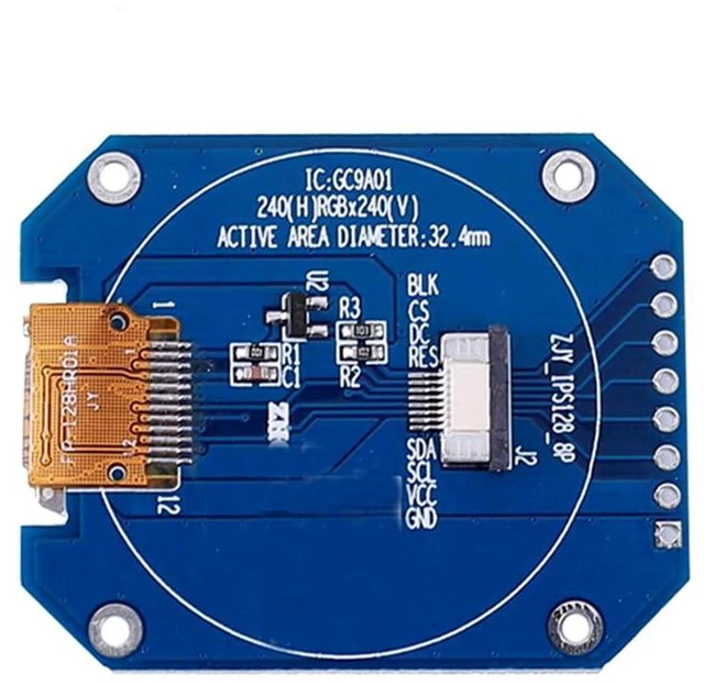 Alt view image 4 of 6 - 1.28" TFT LCD Display Module 1.28 Inch GC9A01 240 * 240 RGB IPS LCD Display Scre