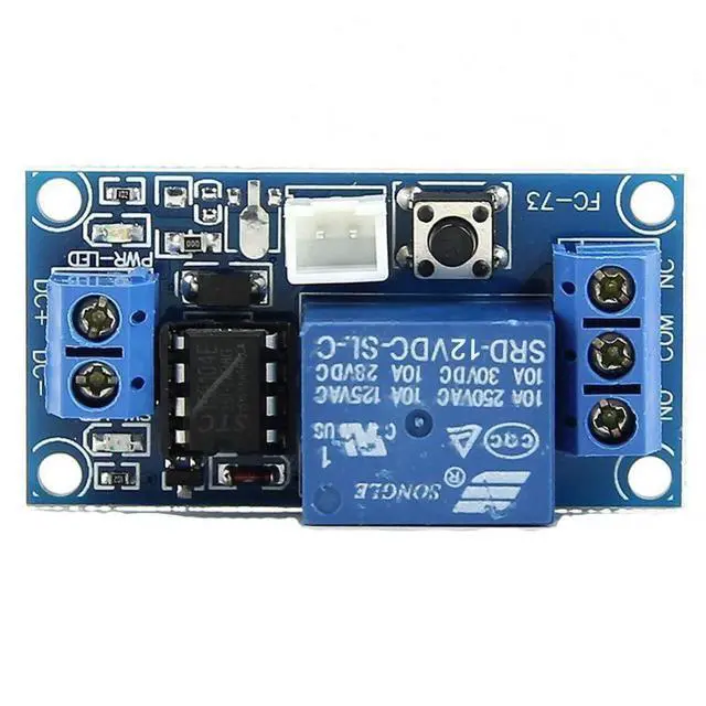 Alt view image 7 of 7 - 2pcs 12V Single Bistable Self-Locking Relay Module Push to Start and Stop