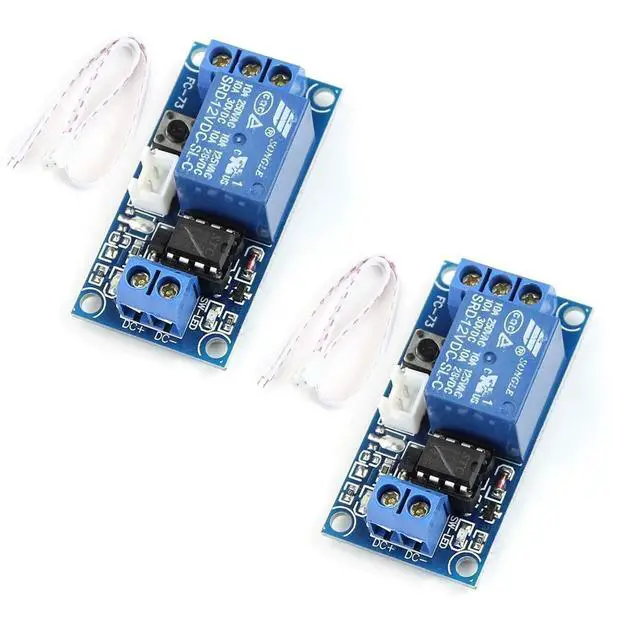 Alt view image 5 of 7 - 2pcs 12V Single Bistable Self-Locking Relay Module Push to Start and Stop