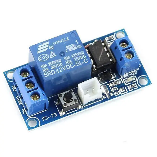 Alt view image 6 of 7 - 2pcs 12V Single Bistable Self-Locking Relay Module Push to Start and Stop