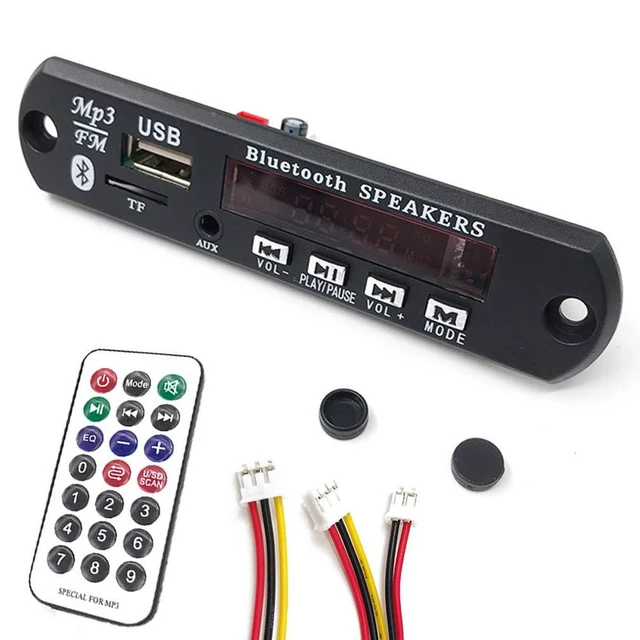 Alt view image 2 of 6 - 12V MP3 WMA Audio Bluetooth Decoding Board w/SD Card Slot/USB/FM/Remote Decoding