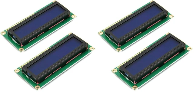 Main image of 2pcs HD44780 1602 LCD Display Module DC 5V 16x2 Character LCM Blue Blacklight Ne