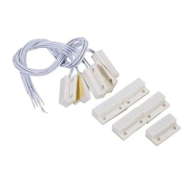 Alt view image 5 of 7 - 5 Pairs MC-38 Magnetic Door Switch Window Magnetic Switch Home Alarm Sensor Normally Closed (NC)