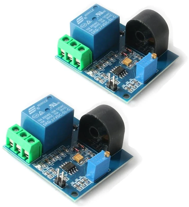 Main image of 2pcs 5A AC Current Sensor Current Detection Sensor Relay 24V AC Current Relay Mo