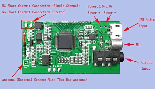 Alt view image 4 of 5 - Digital FM Transmitter Module FM Transmitter Stereo Frequency Modulation DSP PLL