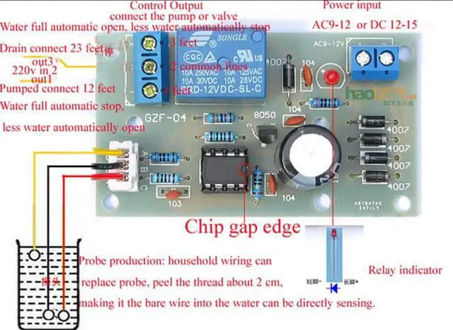 Alt view image 2 of 4 - Liquid Level Controller Sensor Water Level Detect Automatically Stop when full Automatically Add when Low