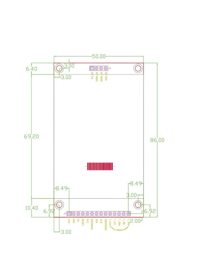 Alt view image 7 of 7 - 2.4" SPI TFT LCD Display 2.4 Inch ILI9341 Touch Panel LCD ILI9341 240x320 5V 3.3