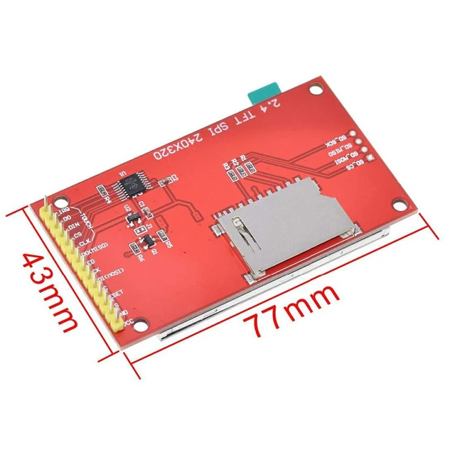 Alt view image 5 of 7 - 2.4" SPI TFT LCD Display 2.4 Inch ILI9341 Touch Panel LCD ILI9341 240x320 5V 3.3