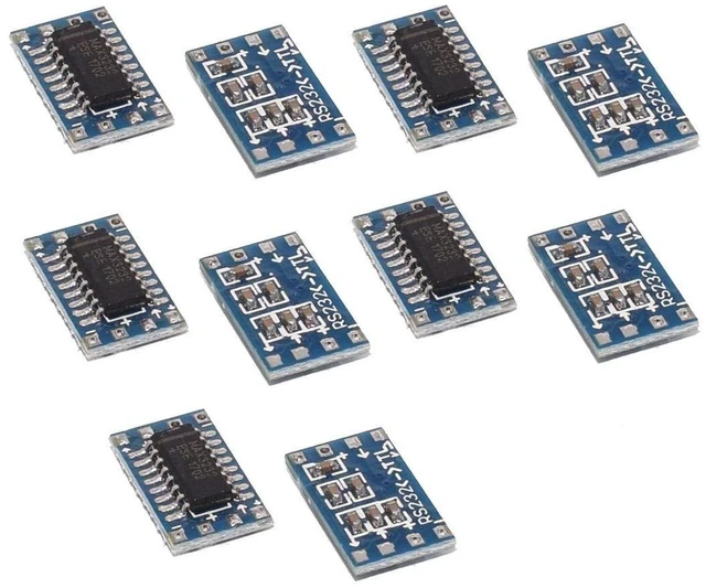 Main image of 10pcs Mini RS232 to TTL MAX3232 to TTL Level Converter Board Serial Converter Bo
