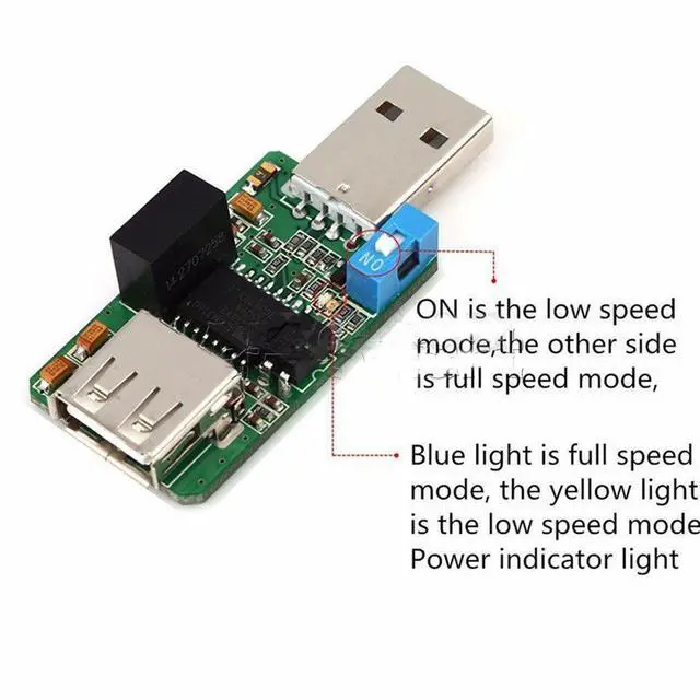 Alt view image 5 of 6 - ADUM3160 B0505S 1500V USB to USB Voltage Isolator Module Support 12Mbps 1.5Mbps (Pack of 2)