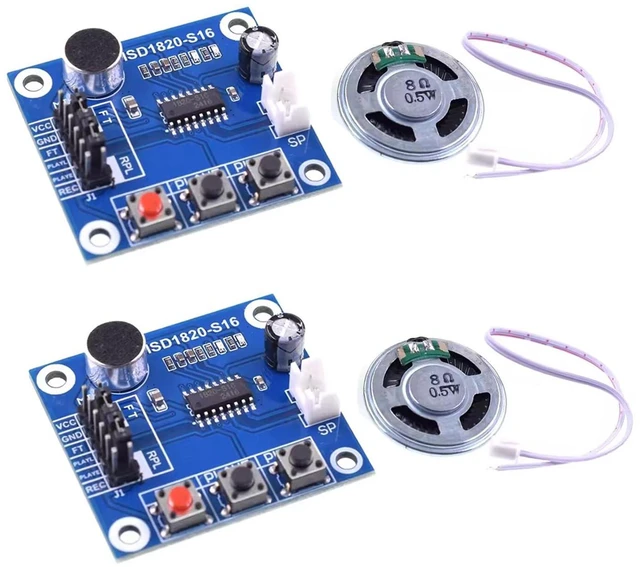 Main image of 2pcs ISD1820 Recording Module Voice Module the Voice Board telediphone Module Bo